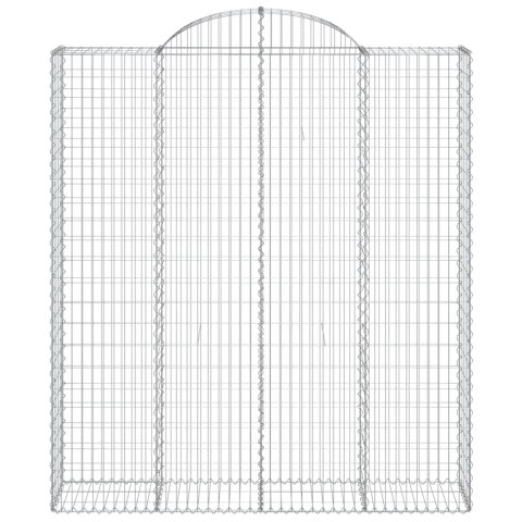 VidaXL Kosze gabionowe, 7 szt, 200x50x220/240 cm, galwanizowane żelazo VidaXL Kosze gabionowe, 7 szt, 200x50x220/240 cm, galwanizowane żelazo