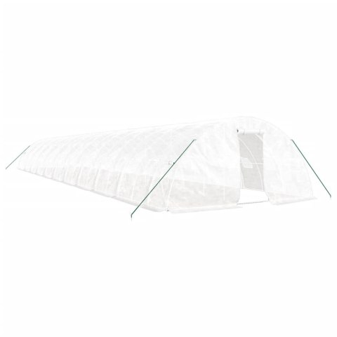 VidaXL Szklarnia ze stalową ramą, biała, 110 m², 22x5x2,3 m VidaXL Szklarnia ze stalową ramą, biała, 110 m², 22x5x2,3 m