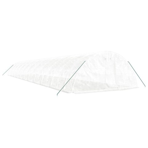 VidaXL Szklarnia ze stalową ramą, biała, 110 m², 22x5x2,3 m VidaXL Szklarnia ze stalową ramą, biała, 110 m², 22x5x2,3 m