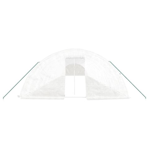 VidaXL Szklarnia ze stalową ramą, biała, 110 m², 22x5x2,3 m VidaXL Szklarnia ze stalową ramą, biała, 110 m², 22x5x2,3 m