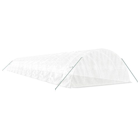 VidaXL Szklarnia ze stalową ramą, biała, 110 m², 22x5x2,3 m VidaXL Szklarnia ze stalową ramą, biała, 110 m², 22x5x2,3 m
