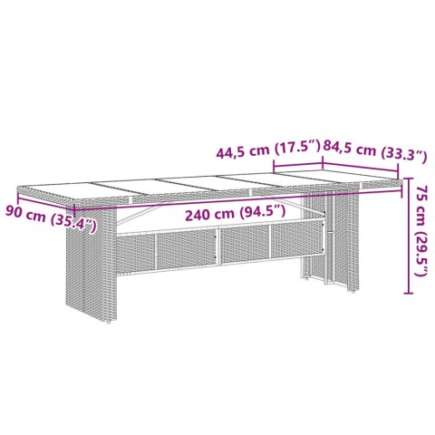 VidaXL 11-cz. zestaw mebli do ogrodu, z poduszkami, szary rattan PE VidaXL 11-cz. zestaw mebli do ogrodu, z poduszkami, szary rattan PE
