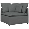 VidaXL Sofa modułowa z poduszkami Tkanina Ciemnoszara