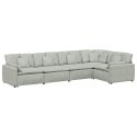 VidaXL Sofa modułowa z poduszkami aksamitna jasnoszara