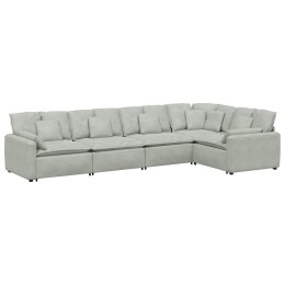 VidaXL Sofa modułowa z poduszkami aksamitna jasnoszara