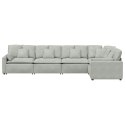 VidaXL Sofa modułowa z poduszkami aksamitna jasnoszara
