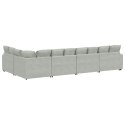 VidaXL Sofa modułowa z poduszkami aksamitna jasnoszara