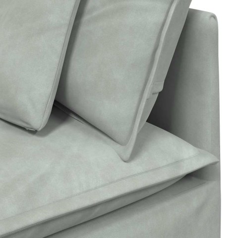 VidaXL Sofa modułowa z poduszkami aksamitna jasnoszara VidaXL Sofa modułowa z poduszkami aksamitna jasnoszara