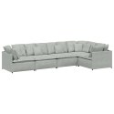 VidaXL Sofa modułowa z poduszkami aksamitna jasnoszara