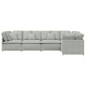 VidaXL Sofa modułowa z poduszkami aksamitna jasnoszara