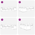 VidaXL Sofa modułowa z poduszkami aksamitna jasnoszara