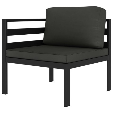 VidaXL 9-cz. zestaw mebli ogrodowych, poduszki, aluminium, antracyt VidaXL 9-cz. zestaw mebli ogrodowych, poduszki, aluminium, antracyt