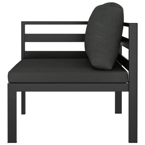 VidaXL 9-cz. zestaw mebli ogrodowych, poduszki, aluminium, antracyt VidaXL 9-cz. zestaw mebli ogrodowych, poduszki, aluminium, antracyt