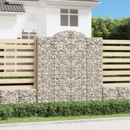 VidaXL Kosze gabionowe, 11 szt, 200x50x220/240cm, galwanizowane żelazo