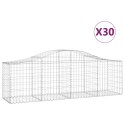 VidaXL Kosze gabionowe, 30 szt, 200x50x60/80 cm, galwanizowane żelazo