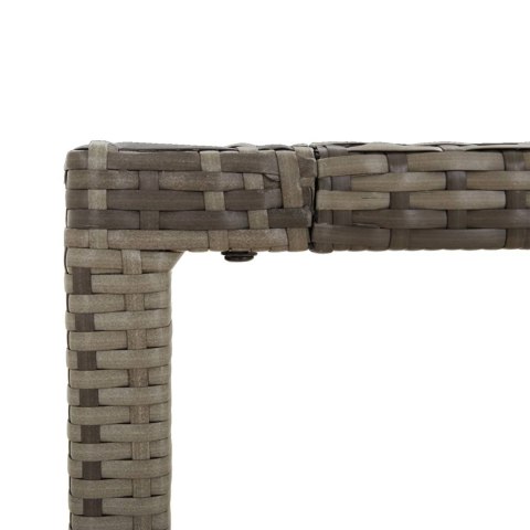 VidaXL 7-cz. zestaw mebli ogrodowych z poduszkami, szary, rattan PE VidaXL 7-cz. zestaw mebli ogrodowych z poduszkami, szary, rattan PE