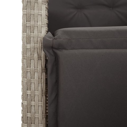 VidaXL 7-cz. zestaw mebli ogrodowych z poduszkami, szary, rattan PE VidaXL 7-cz. zestaw mebli ogrodowych z poduszkami, szary, rattan PE