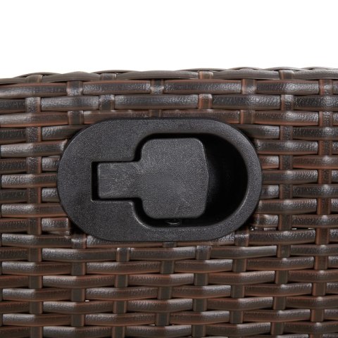 VidaXL 9-cz. zestaw mebli ogrodowych z poduszkami, brązowy, rattan PE VidaXL 9-cz. zestaw mebli ogrodowych z poduszkami, brązowy, rattan PE