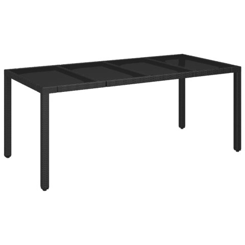 VidaXL 9-cz. zestaw mebli ogrodowych z poduszkami, czarny, rattan PE VidaXL 9-cz. zestaw mebli ogrodowych z poduszkami, czarny, rattan PE
