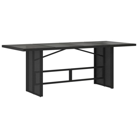 VidaXL 9-cz. zestaw mebli ogrodowych z poduszkami, czarny, rattan PE VidaXL 9-cz. zestaw mebli ogrodowych z poduszkami, czarny, rattan PE