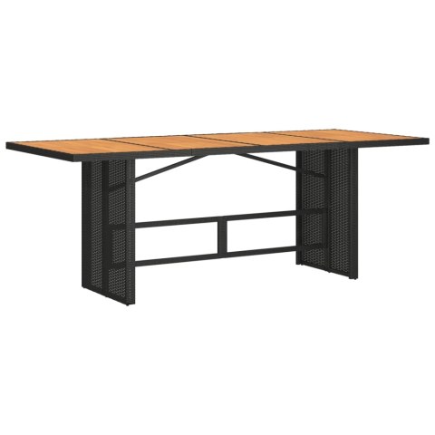 VidaXL 9-cz. zestaw mebli ogrodowych z poduszkami, czarny, rattan PE VidaXL 9-cz. zestaw mebli ogrodowych z poduszkami, czarny, rattan PE
