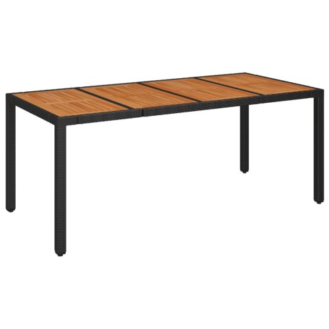 VidaXL 9-cz. zestaw mebli ogrodowych z poduszkami, czarny, rattan PE VidaXL 9-cz. zestaw mebli ogrodowych z poduszkami, czarny, rattan PE