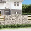 VidaXL Kosze gabionowe, 10 szt 300x30x140/160 cm, galwanizowane żelazo