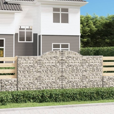 VidaXL Kosze gabionowe, 10 szt 300x30x140/160 cm, galwanizowane żelazo VidaXL Kosze gabionowe, 10 szt 300x30x140/160 cm, galwanizowane żelazo