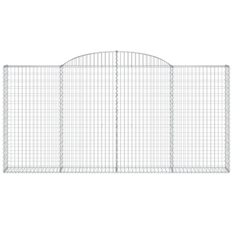 VidaXL Kosze gabionowe, 10 szt 300x30x140/160 cm, galwanizowane żelazo VidaXL Kosze gabionowe, 10 szt 300x30x140/160 cm, galwanizowane żelazo