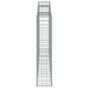 VidaXL Kosze gabionowe, 10 szt 300x30x140/160 cm, galwanizowane żelazo