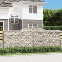 VidaXL Kosze gabionowe, 10 szt, 400x50x140/160cm, galwanizowane żelazo