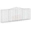 VidaXL Kosze gabionowe, 10 szt, 400x50x140/160cm, galwanizowane żelazo