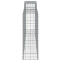 VidaXL Kosze gabionowe, 10 szt, 400x50x140/160cm, galwanizowane żelazo