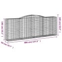VidaXL Kosze gabionowe, 10 szt, 400x50x140/160cm, galwanizowane żelazo