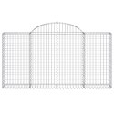 VidaXL Kosze gabionowe, 30 szt, 200x30x100/120cm, galwanizowane żelazo