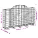 VidaXL Kosze gabionowe, 30 szt, 200x30x100/120cm, galwanizowane żelazo