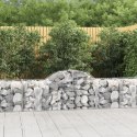 VidaXL Kosze gabionowe, 40 szt, 200x50x60/80 cm, galwanizowane żelazo
