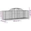 VidaXL Kosze gabionowe, 40 szt, 200x50x60/80 cm, galwanizowane żelazo