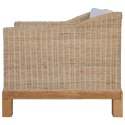 VidaXL 3-częściowy zestaw wypoczynkowy z poduszkami, naturalny rattan