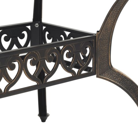 VidaXL 7-częściowy zestaw mebli ogrodowych, brąz, odlewane aluminium VidaXL 7-częściowy zestaw mebli ogrodowych, brąz, odlewane aluminium
