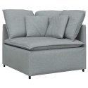 VidaXL Sofa modułowa z poduszkami Tkanina jasnoszara