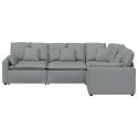 VidaXL Sofa modułowa z poduszkami Tkanina jasnoszara