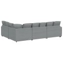 VidaXL Sofa modułowa z poduszkami Tkanina jasnoszara