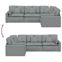 VidaXL Sofa modułowa z poduszkami Tkanina jasnoszara