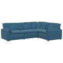 VidaXL Sofa modułowa z poduszkami Velvet Blue