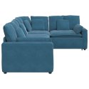 VidaXL Sofa modułowa z poduszkami Velvet Blue