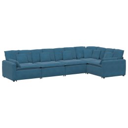 VidaXL Sofa modułowa z poduszkami Velvet Blue