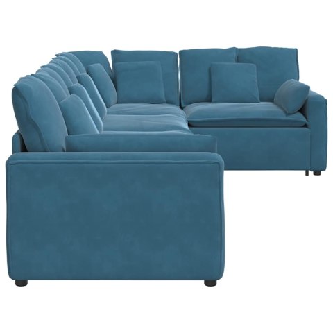 VidaXL Sofa modułowa z poduszkami Velvet Blue VidaXL Sofa modułowa z poduszkami Velvet Blue