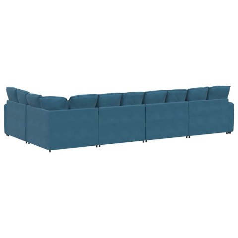 VidaXL Sofa modułowa z poduszkami Velvet Blue VidaXL Sofa modułowa z poduszkami Velvet Blue