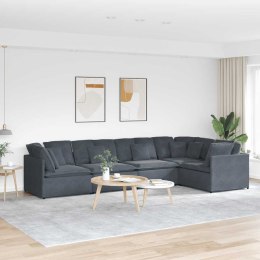 VidaXL Sofa modułowa z poduszkami aksamitna ciemnoszara